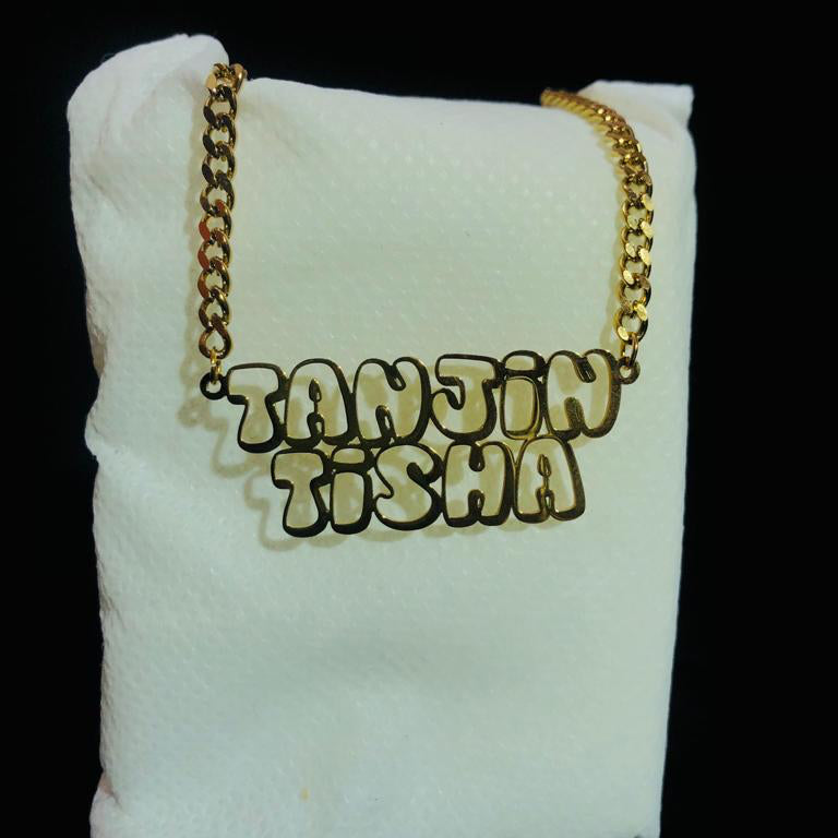 Bubble Font Necklace