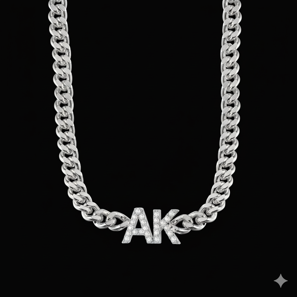 Iced Initial Necklace