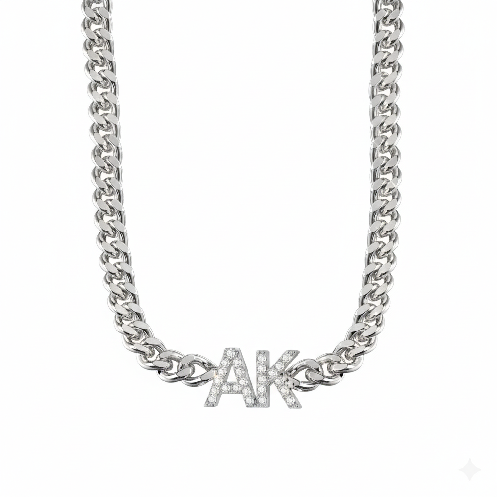 Iced Initial Necklace