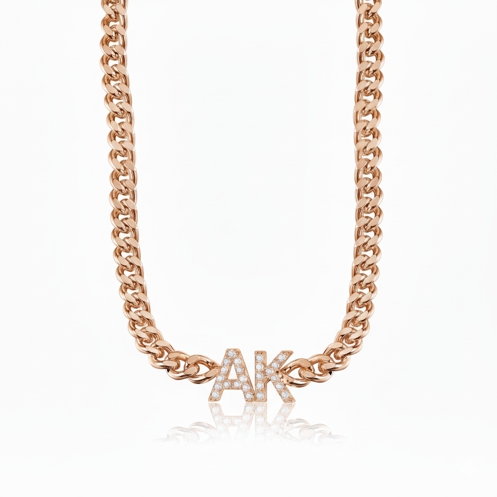 Iced Initial Necklace