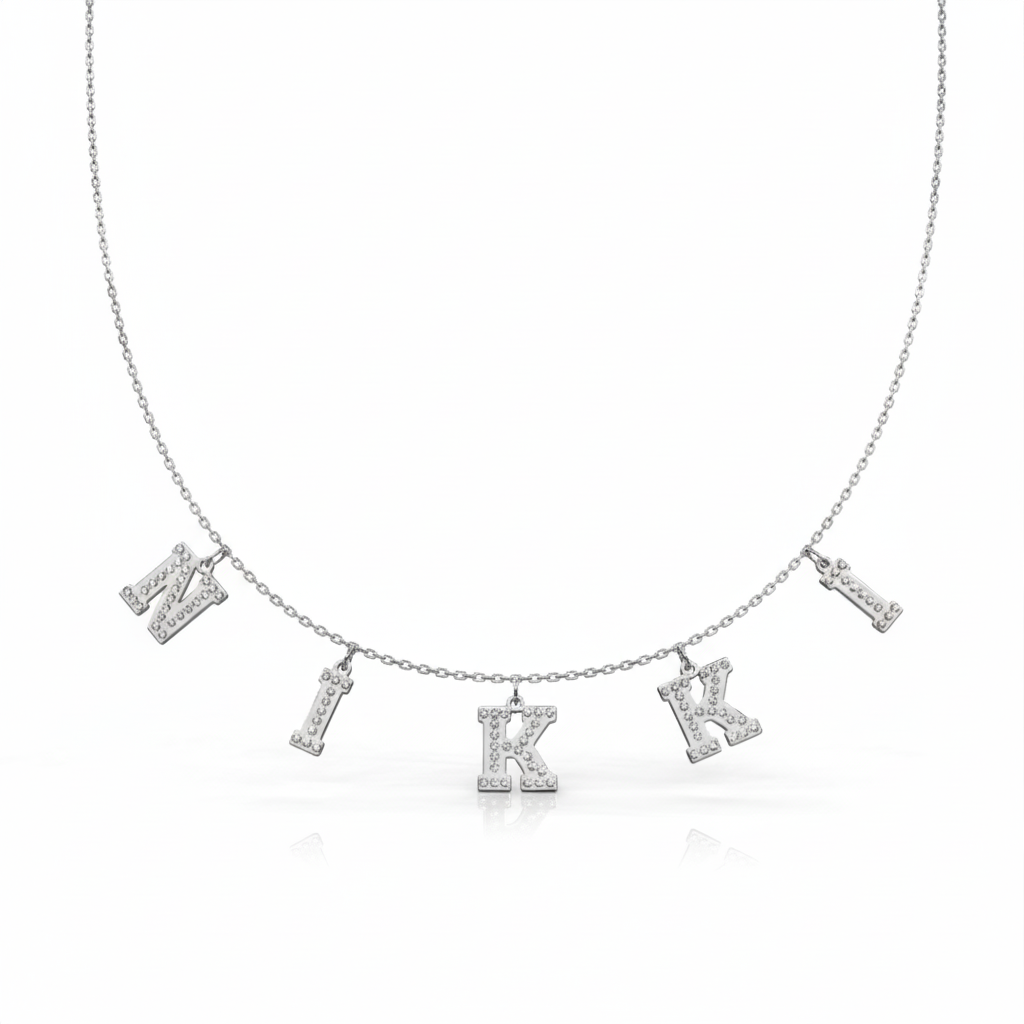 Iced Letter Name Necklace