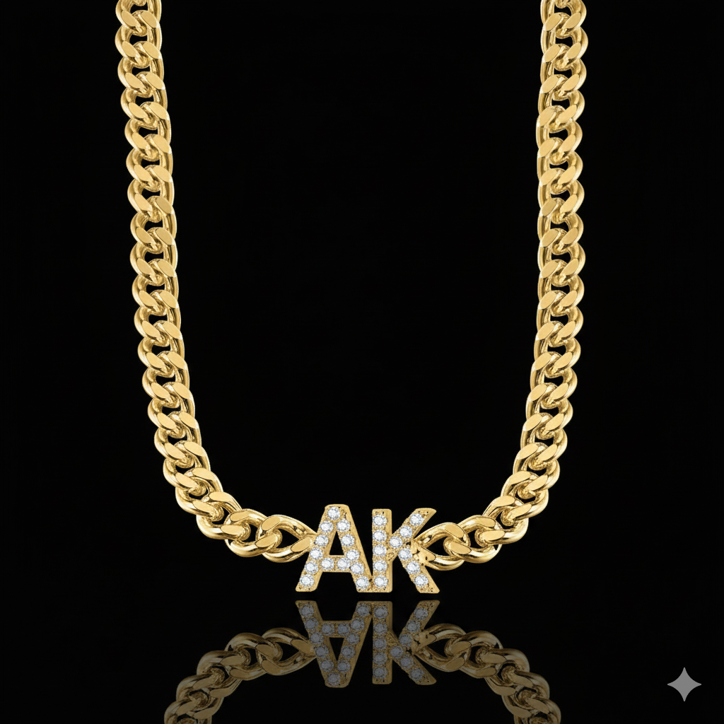 Iced Initial Necklace