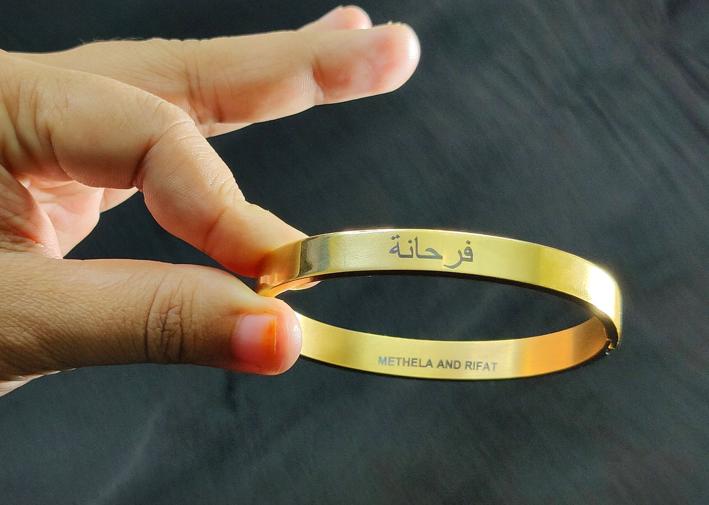 Engraved Bangle - Closed Cuff