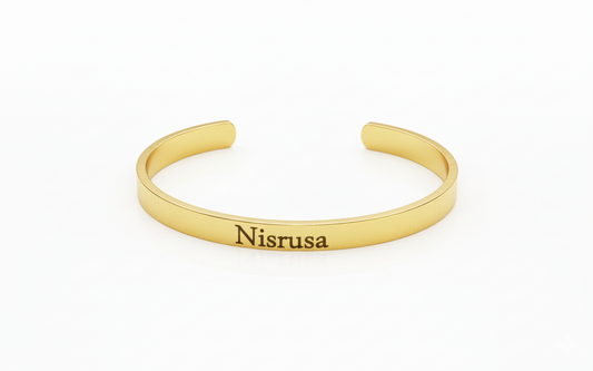 Engraved Bangle - Open Cuff