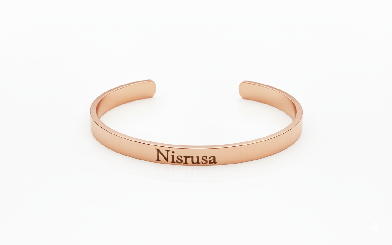 Engraved Bangle - Open Cuff