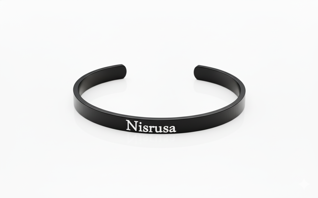 Engraved Bangle - Open Cuff