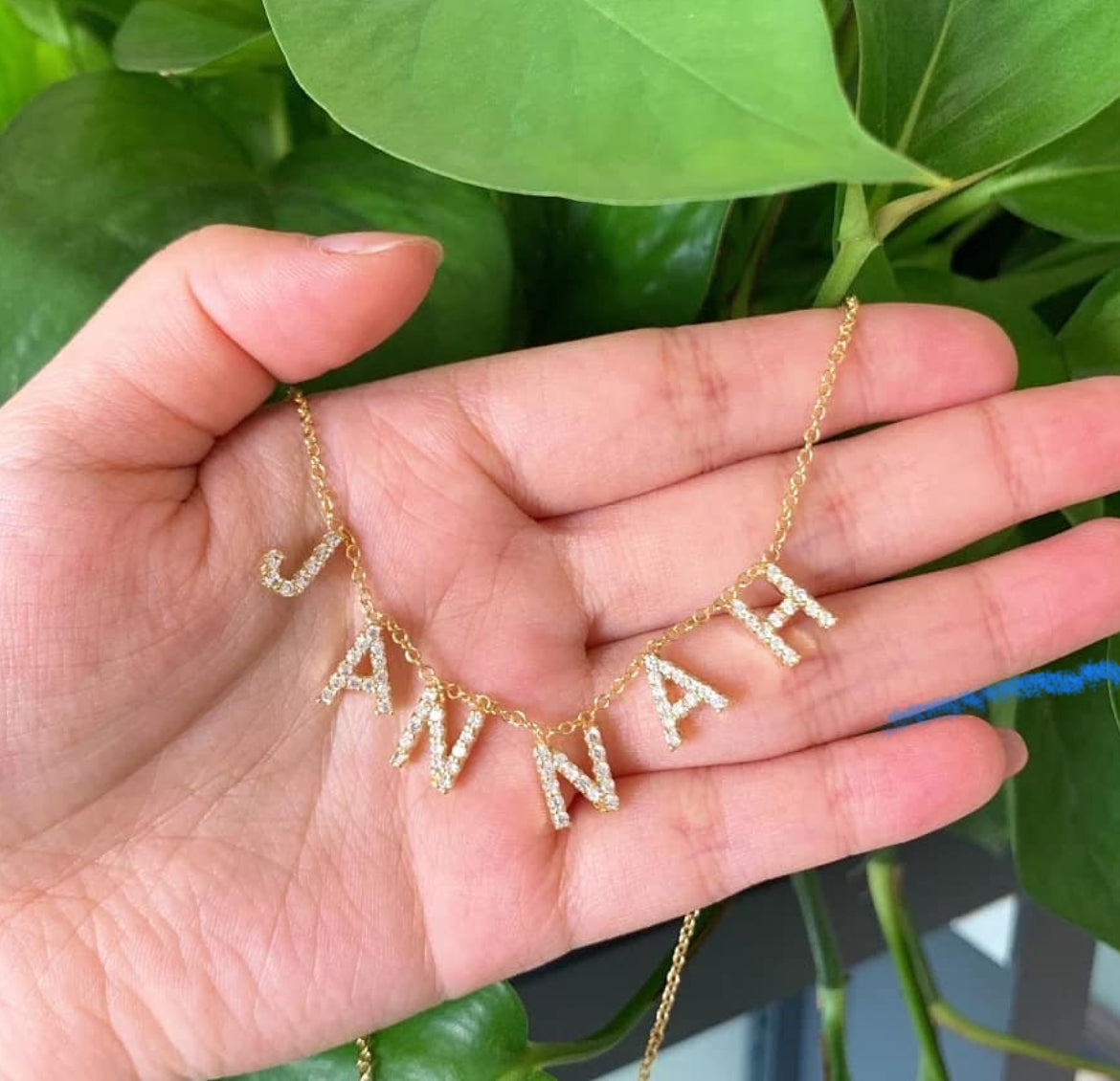 Iced Letter Name Necklace