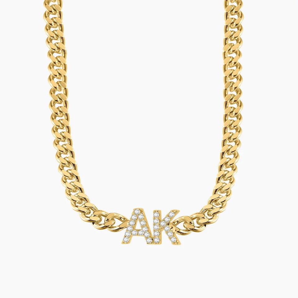 Iced Initial Necklace