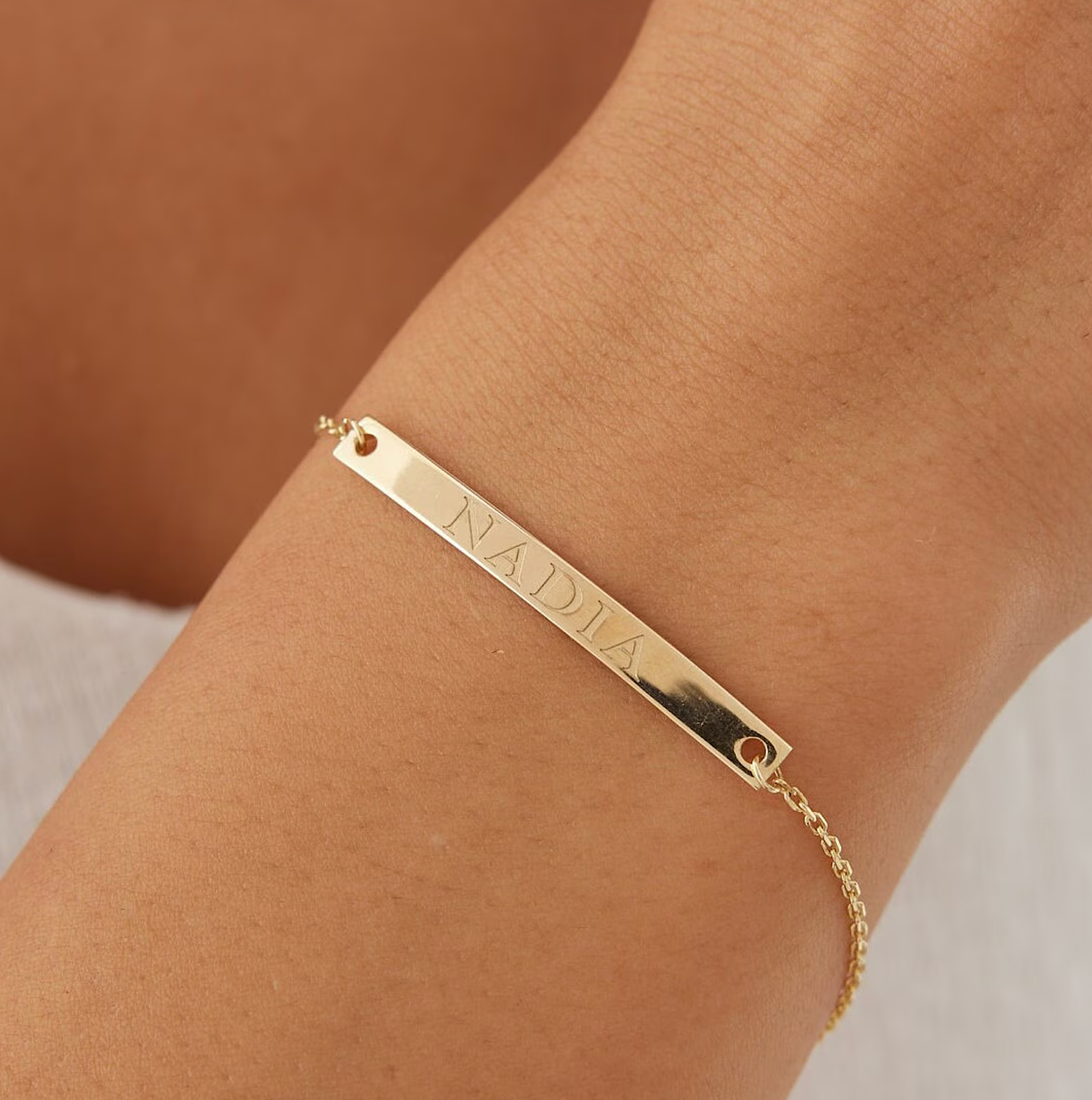 Engraved Bar Bracelet