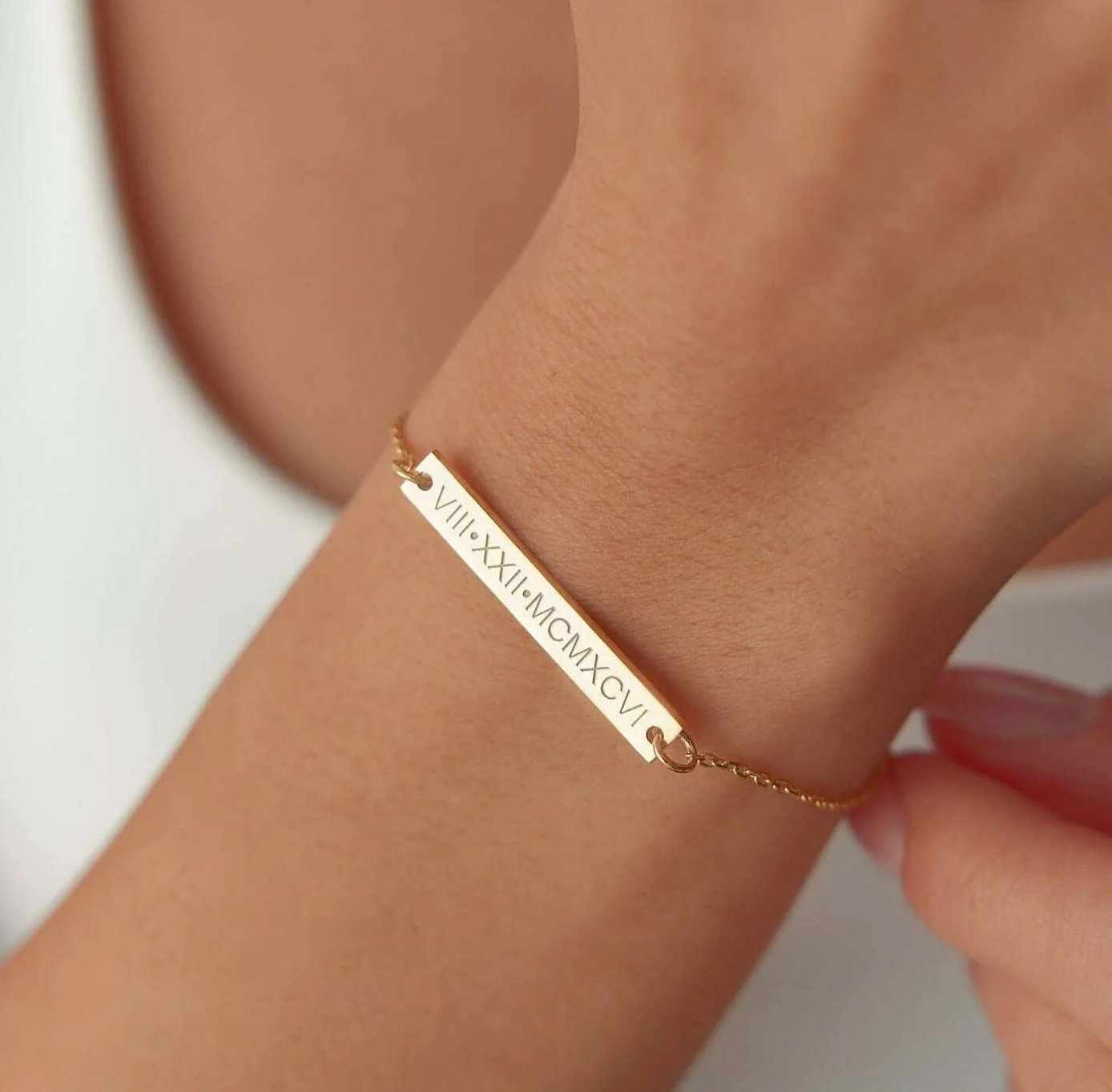 Engraved Bar Bracelet