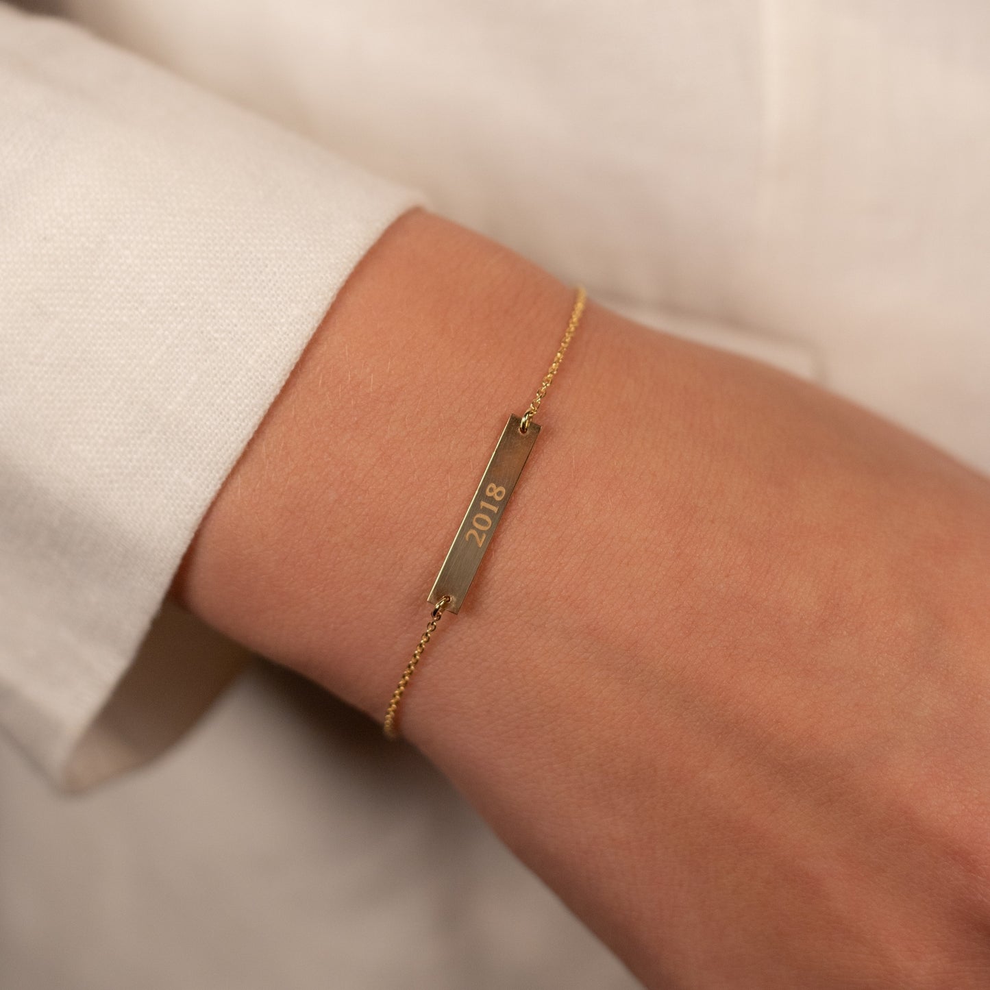 Engraved Bar Bracelet